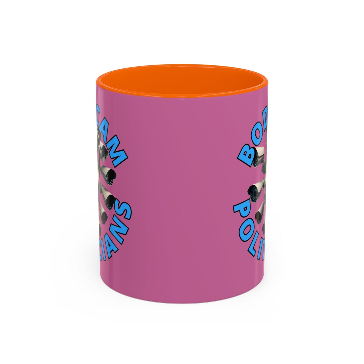 Bodycam the Politicians Cameras Pink Accent Mug by cypherpunkgear.com – cypherpunkgear.com | Cypherpunk Merch