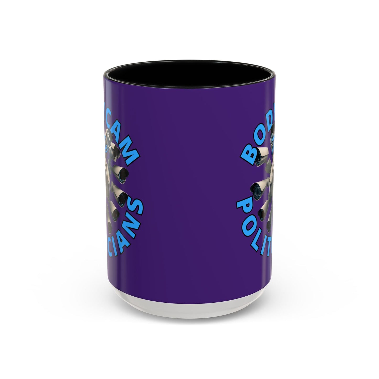Bodycam the Politicians Cameras Purple Accent Mug by cypherpunkgear.com – cypherpunkgear.com | Cypherpunk Merch