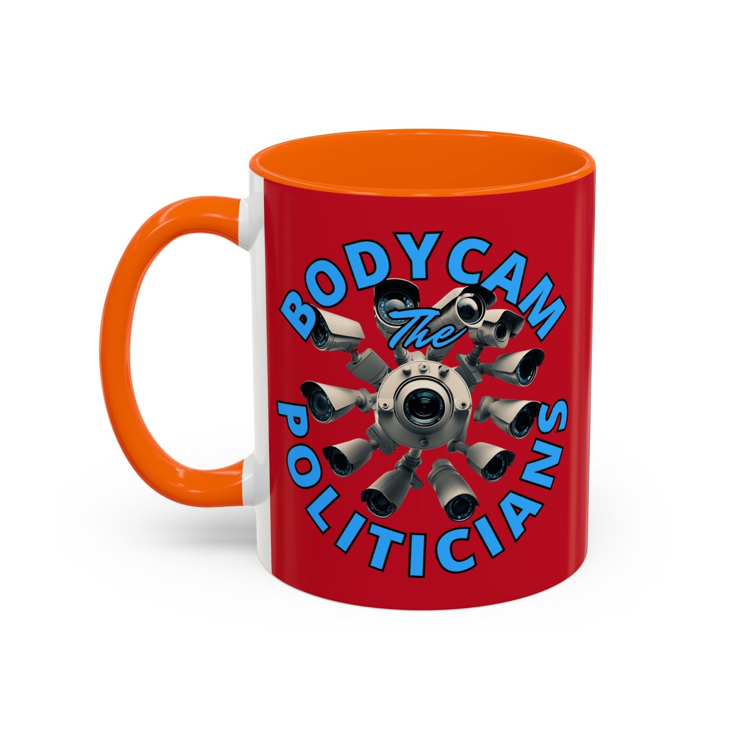 Bodycam the Politicians Cameras Red Accent Mug by cypherpunkgear.com – cypherpunkgear.com | Cypherpunk Merch