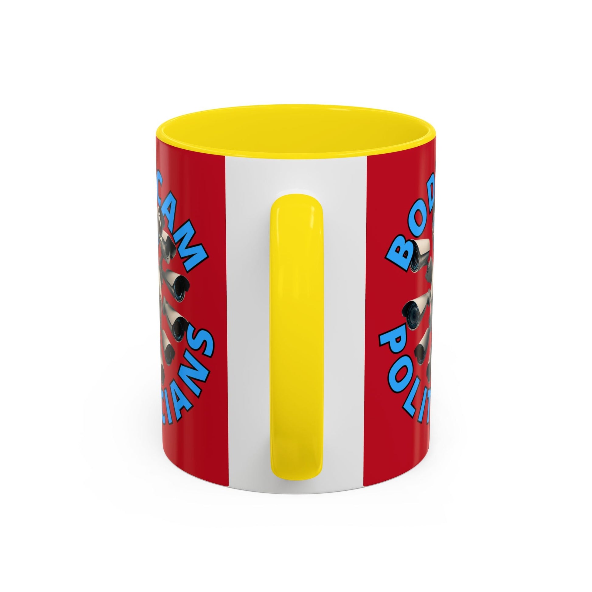Bodycam the Politicians Cameras Red Accent Mug by cypherpunkgear.com – cypherpunkgear.com | Cypherpunk Merch