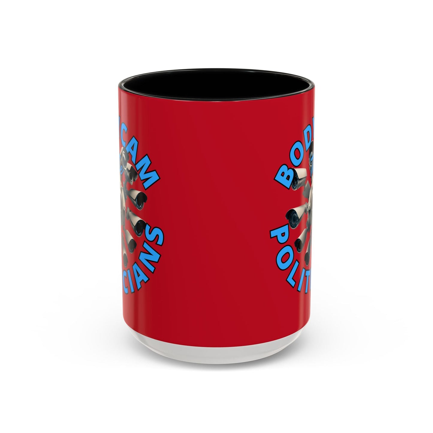 Bodycam the Politicians Cameras Red Accent Mug by cypherpunkgear.com – cypherpunkgear.com | Cypherpunk Merch