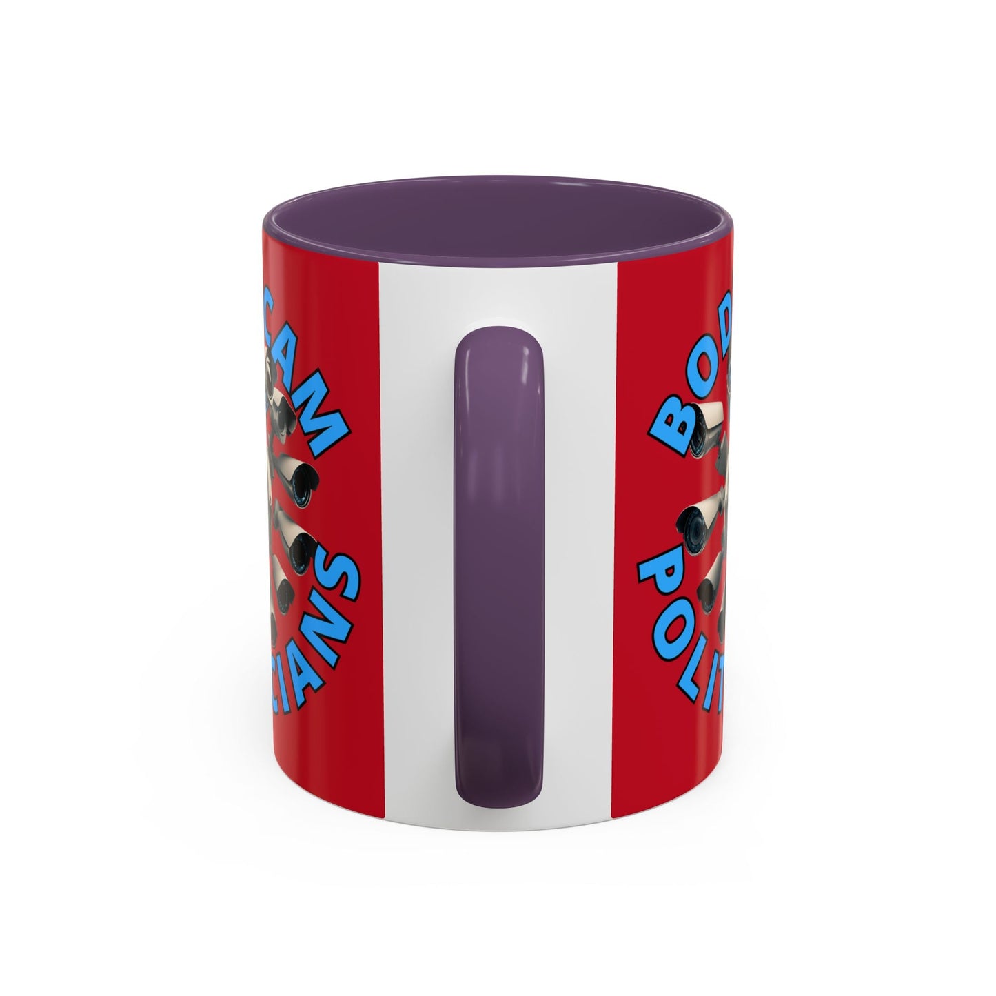 Bodycam the Politicians Cameras Red Accent Mug by cypherpunkgear.com – cypherpunkgear.com | Cypherpunk Merch