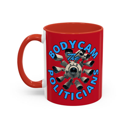 Bodycam the Politicians Cameras Red Accent Mug by cypherpunkgear.com – cypherpunkgear.com | Cypherpunk Merch