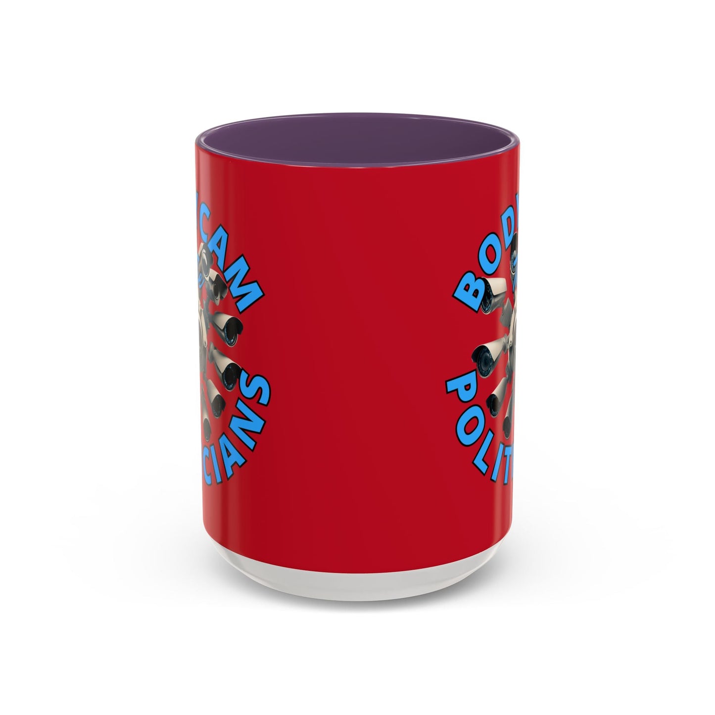 Bodycam the Politicians Cameras Red Accent Mug by cypherpunkgear.com – cypherpunkgear.com | Cypherpunk Merch