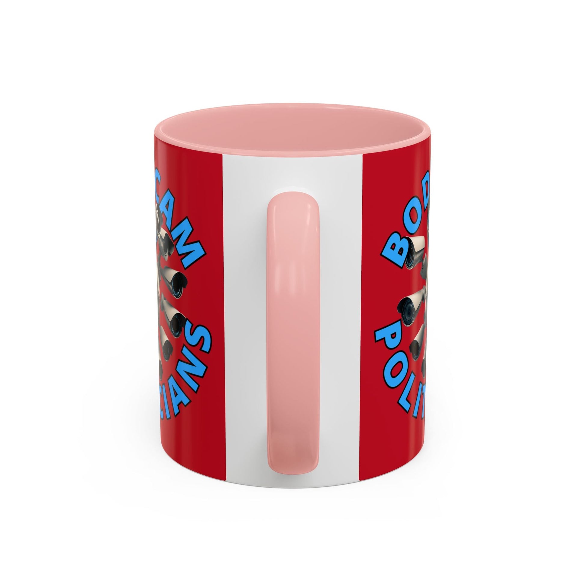 Bodycam the Politicians Cameras Red Accent Mug by cypherpunkgear.com – cypherpunkgear.com | Cypherpunk Merch