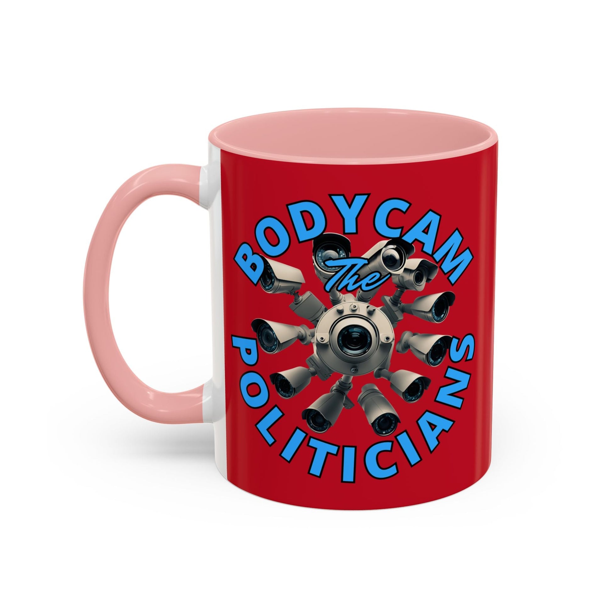 Bodycam the Politicians Cameras Red Accent Mug by cypherpunkgear.com – cypherpunkgear.com | Cypherpunk Merch