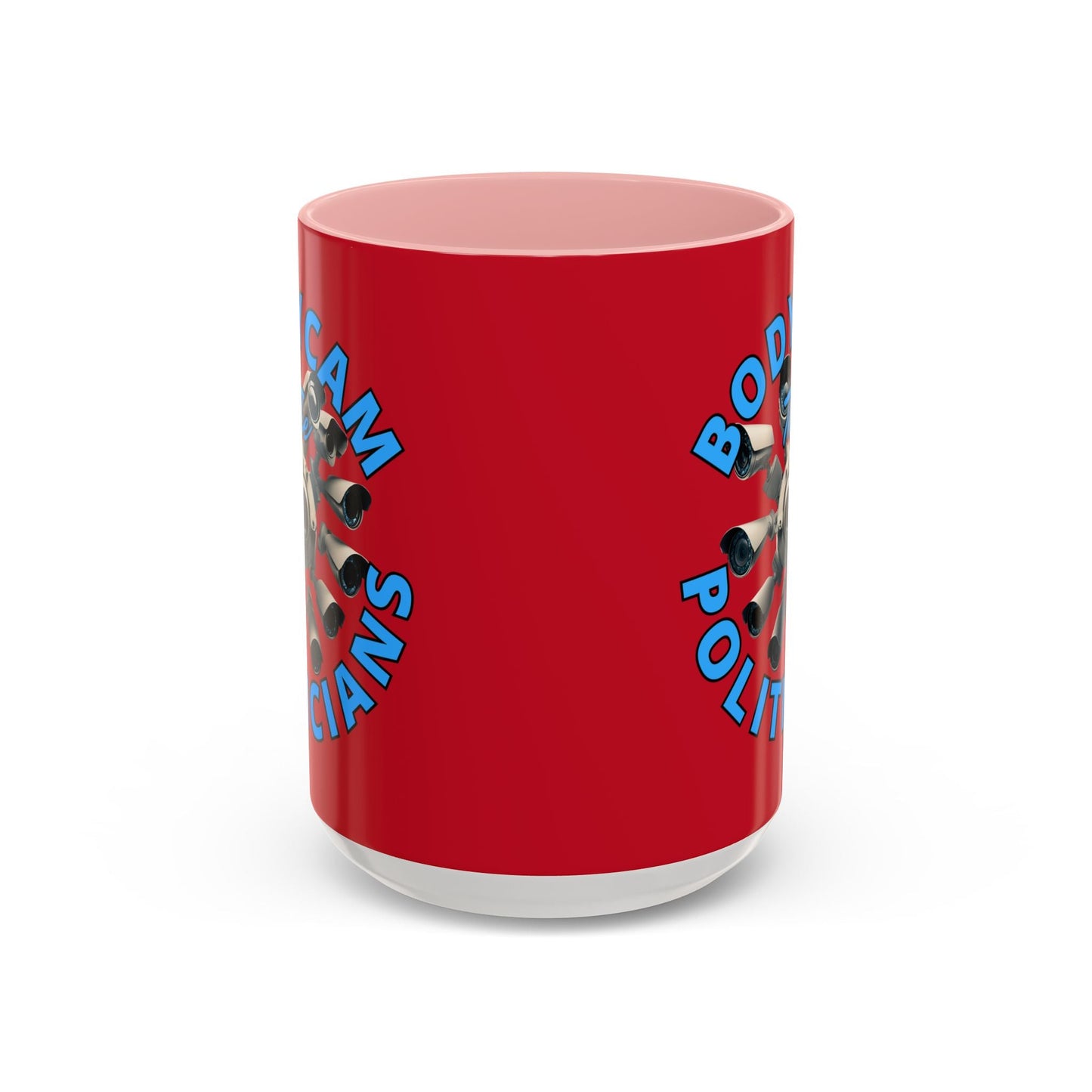 Bodycam the Politicians Cameras Red Accent Mug by cypherpunkgear.com – cypherpunkgear.com | Cypherpunk Merch