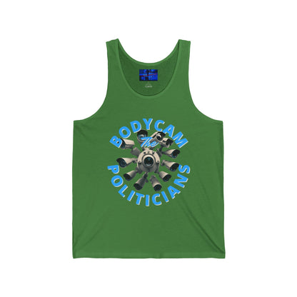 Bodycam the Politicians Cameras Unisex Jersey Tank Top by cypherpunkgear.com – cypherpunkgear.com | Cypherpunk Merch