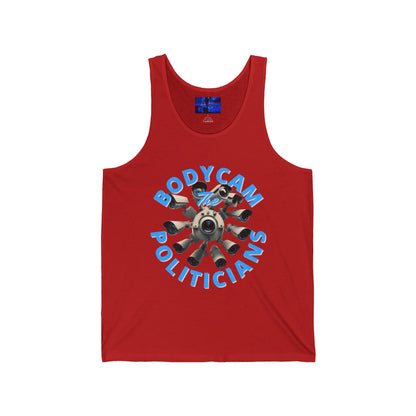 Bodycam the Politicians Cameras Unisex Jersey Tank Top by cypherpunkgear.com – cypherpunkgear.com | Cypherpunk Merch