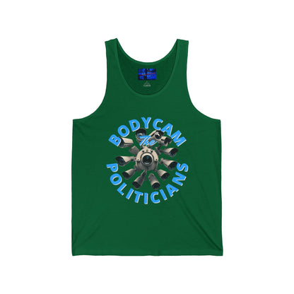 Bodycam the Politicians Cameras Unisex Jersey Tank Top by cypherpunkgear.com – cypherpunkgear.com | Cypherpunk Merch