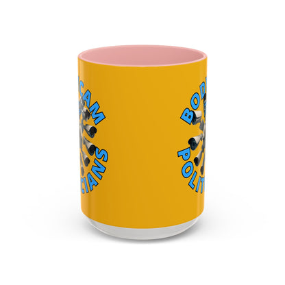 Bodycam the Politicians Cameras Yellow Accent Mug by cypherpunkgear.com – cypherpunkgear.com | Cypherpunk Merch