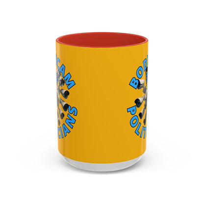 Bodycam the Politicians Cameras Yellow Accent Mug by cypherpunkgear.com – cypherpunkgear.com | Cypherpunk Merch