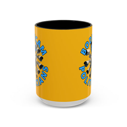 Bodycam the Politicians Cameras Yellow Accent Mug by cypherpunkgear.com – cypherpunkgear.com | Cypherpunk Merch