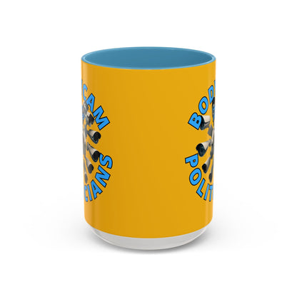 Bodycam the Politicians Cameras Yellow Accent Mug by cypherpunkgear.com – cypherpunkgear.com | Cypherpunk Merch