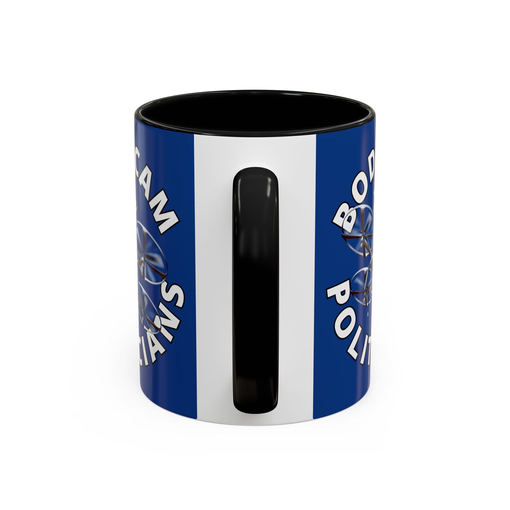 Bodycam the Politicians Drone Blue Accent Mug by cypherpunkgear.com – cypherpunkgear.com | Cypherpunk Merch