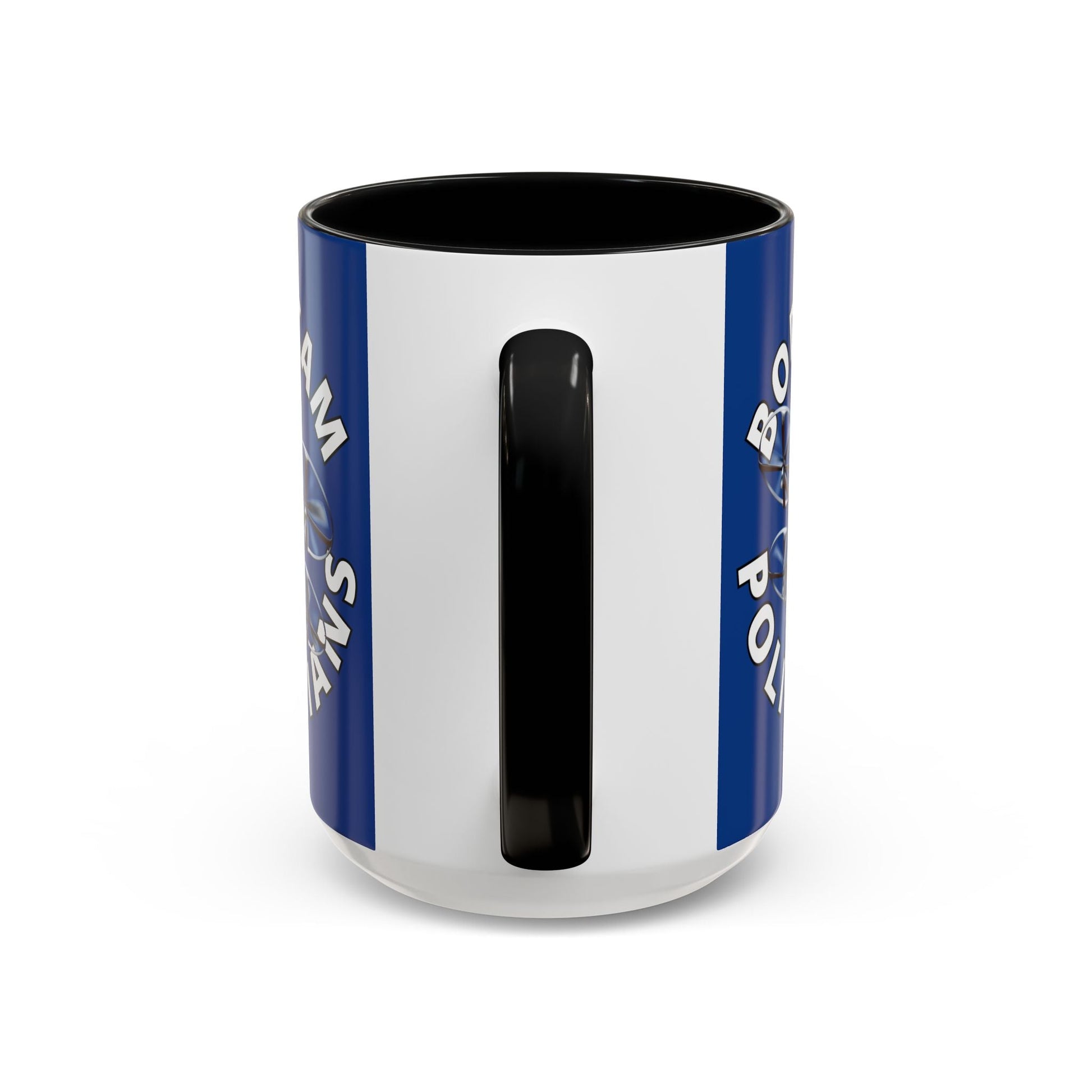 Bodycam the Politicians Drone Blue Accent Mug by cypherpunkgear.com – cypherpunkgear.com | Cypherpunk Merch