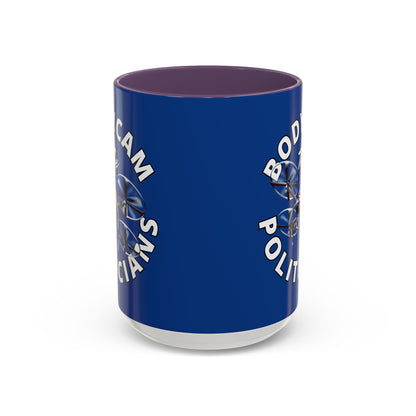 Bodycam the Politicians Drone Blue Accent Mug by cypherpunkgear.com – cypherpunkgear.com | Cypherpunk Merch