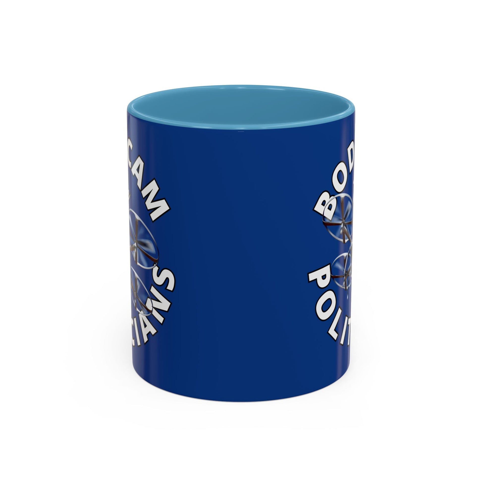 Bodycam the Politicians Drone Blue Accent Mug by cypherpunkgear.com – cypherpunkgear.com | Cypherpunk Merch