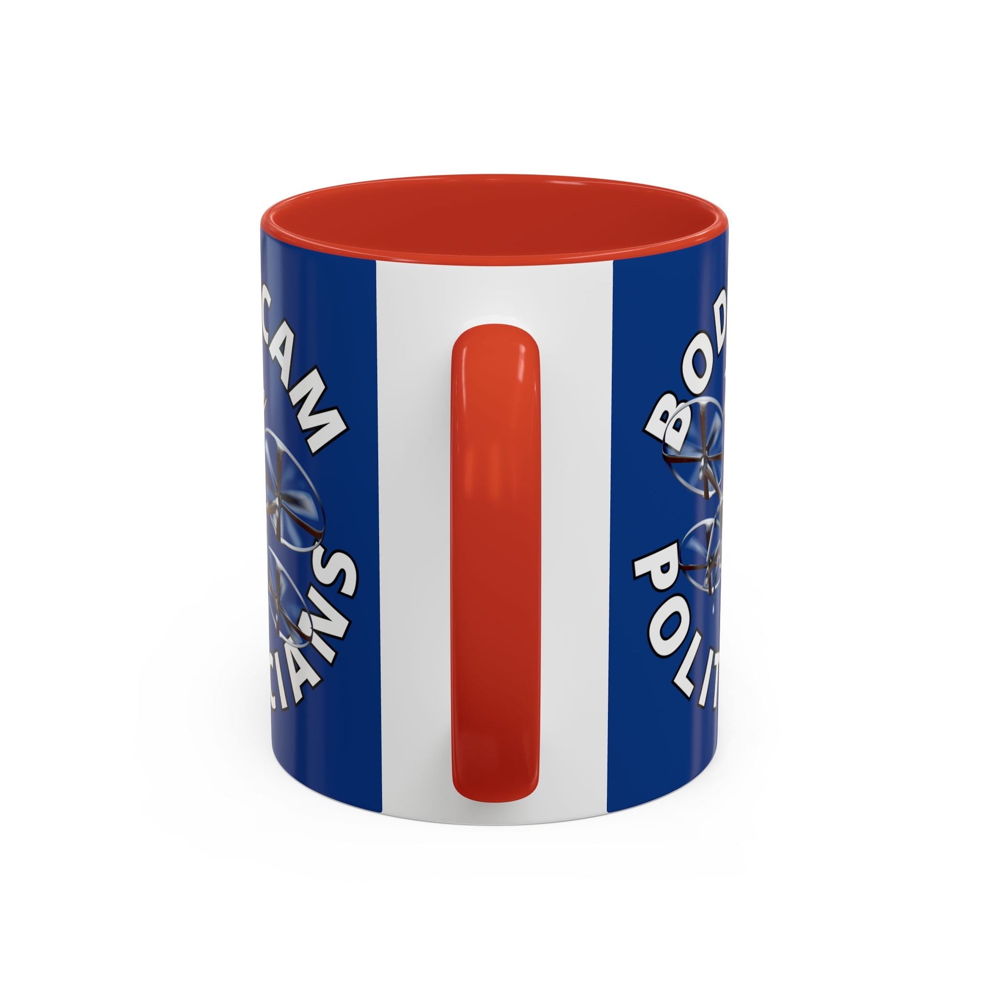 Bodycam the Politicians Drone Blue Accent Mug by cypherpunkgear.com – cypherpunkgear.com | Cypherpunk Merch