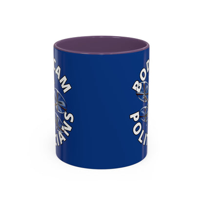 Bodycam the Politicians Drone Blue Accent Mug by cypherpunkgear.com – cypherpunkgear.com | Cypherpunk Merch