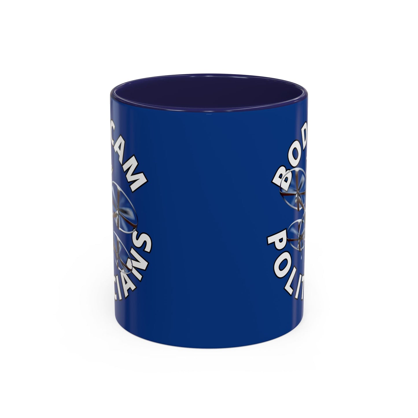 Bodycam the Politicians Drone Blue Accent Mug by cypherpunkgear.com – cypherpunkgear.com | Cypherpunk Merch