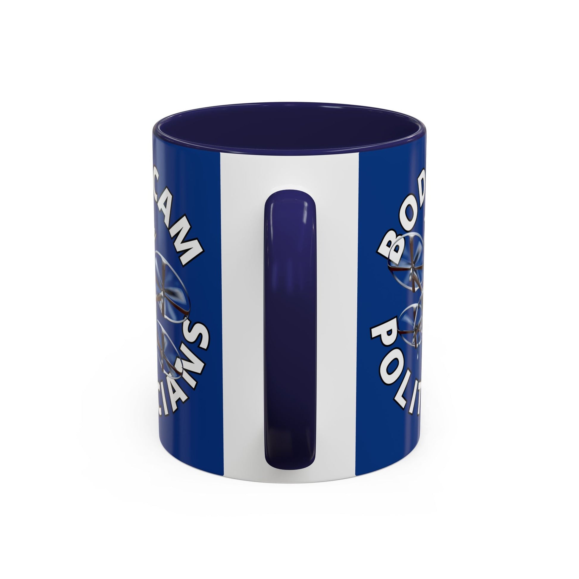 Bodycam the Politicians Drone Blue Accent Mug by cypherpunkgear.com – cypherpunkgear.com | Cypherpunk Merch