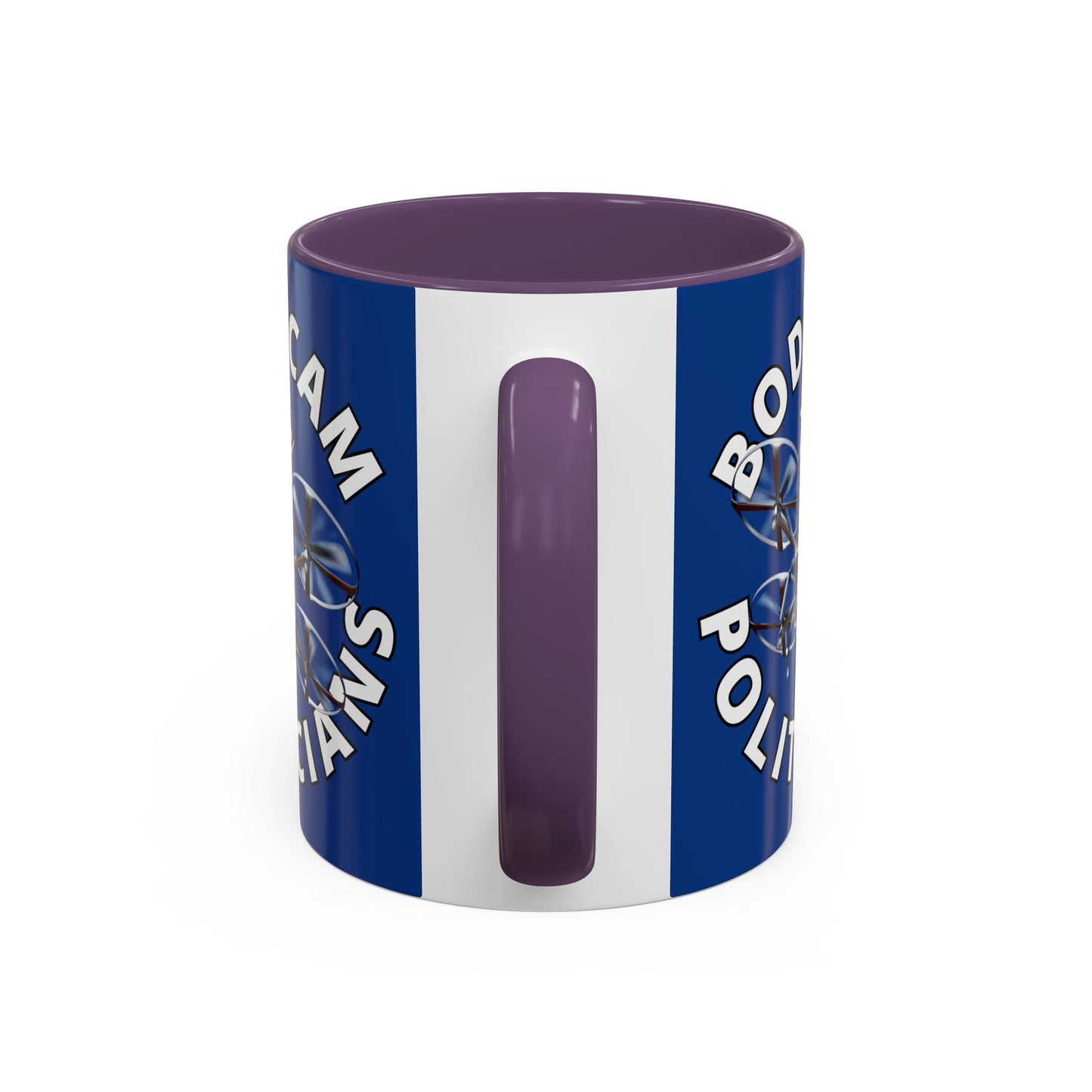 Bodycam the Politicians Drone Blue Accent Mug by cypherpunkgear.com – cypherpunkgear.com | Cypherpunk Merch