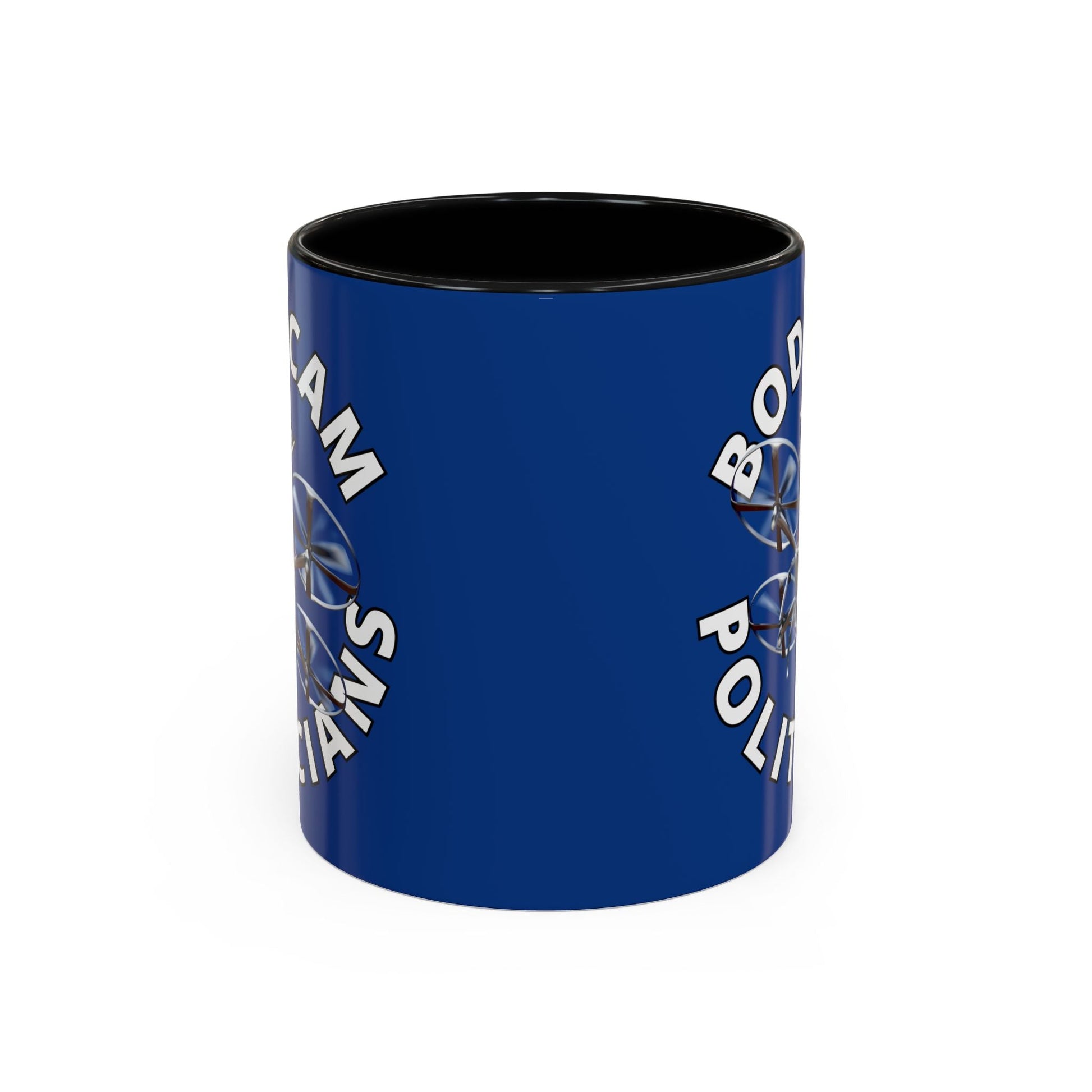 Bodycam the Politicians Drone Blue Accent Mug by cypherpunkgear.com – cypherpunkgear.com | Cypherpunk Merch