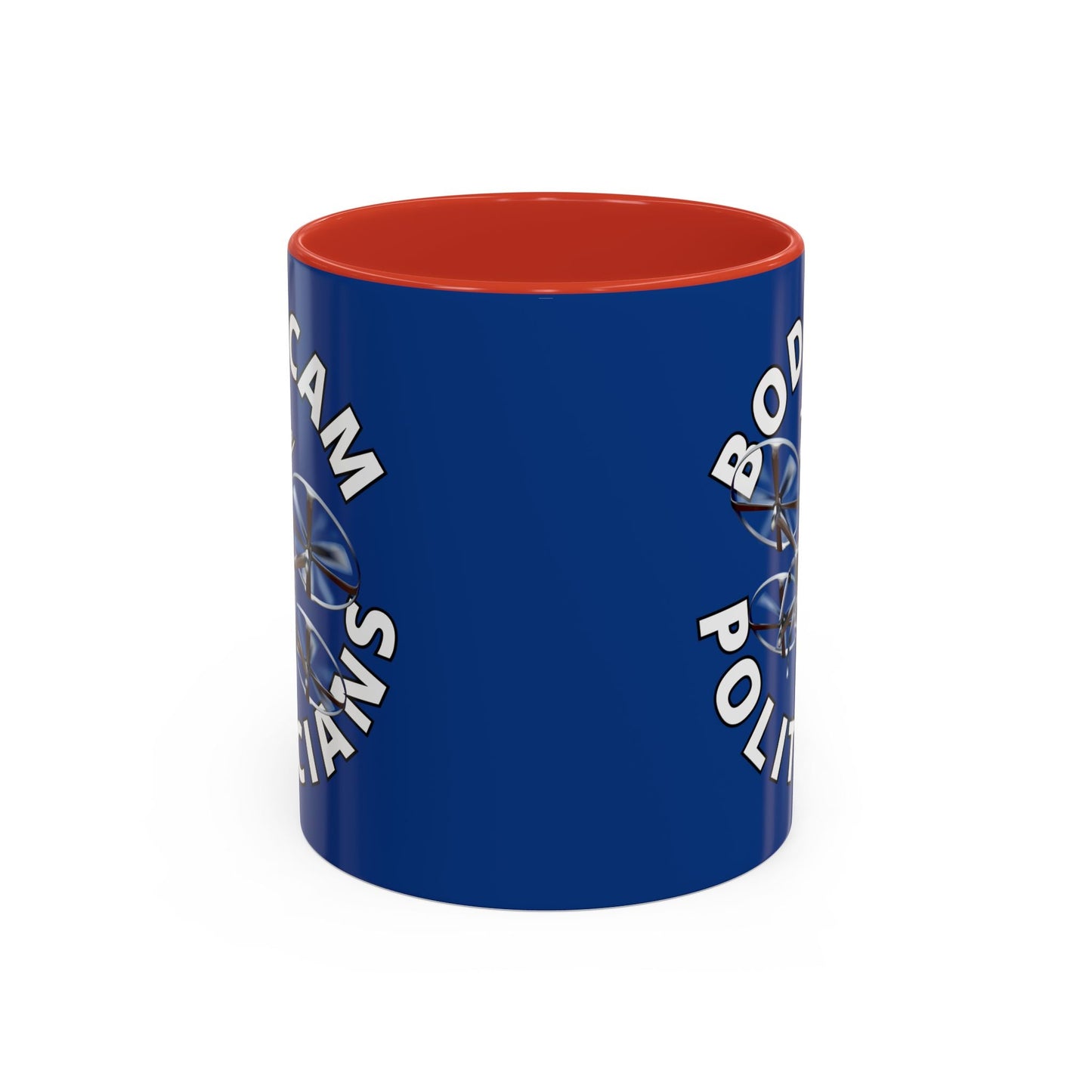 Bodycam the Politicians Drone Blue Accent Mug by cypherpunkgear.com – cypherpunkgear.com | Cypherpunk Merch