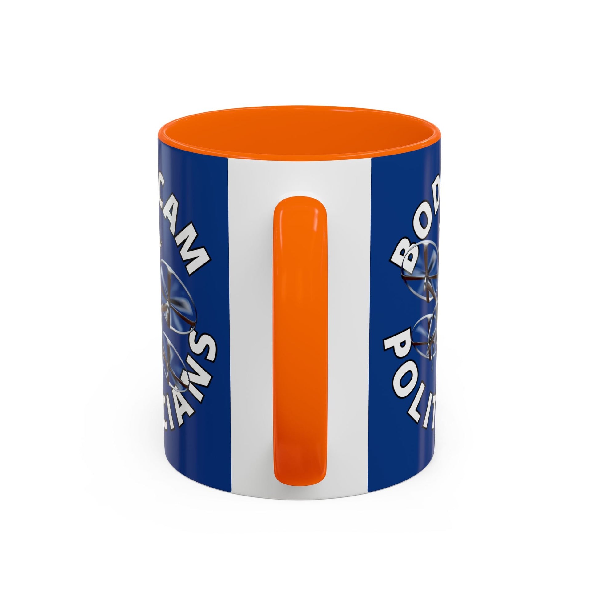 Bodycam the Politicians Drone Blue Accent Mug by cypherpunkgear.com – cypherpunkgear.com | Cypherpunk Merch
