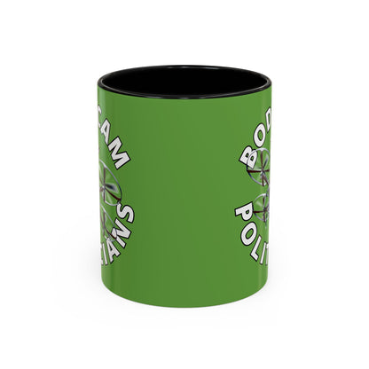 Bodycam the Politicians Drone Green Accent Mug by cypherpunkgear.com – cypherpunkgear.com | Cypherpunk Merch