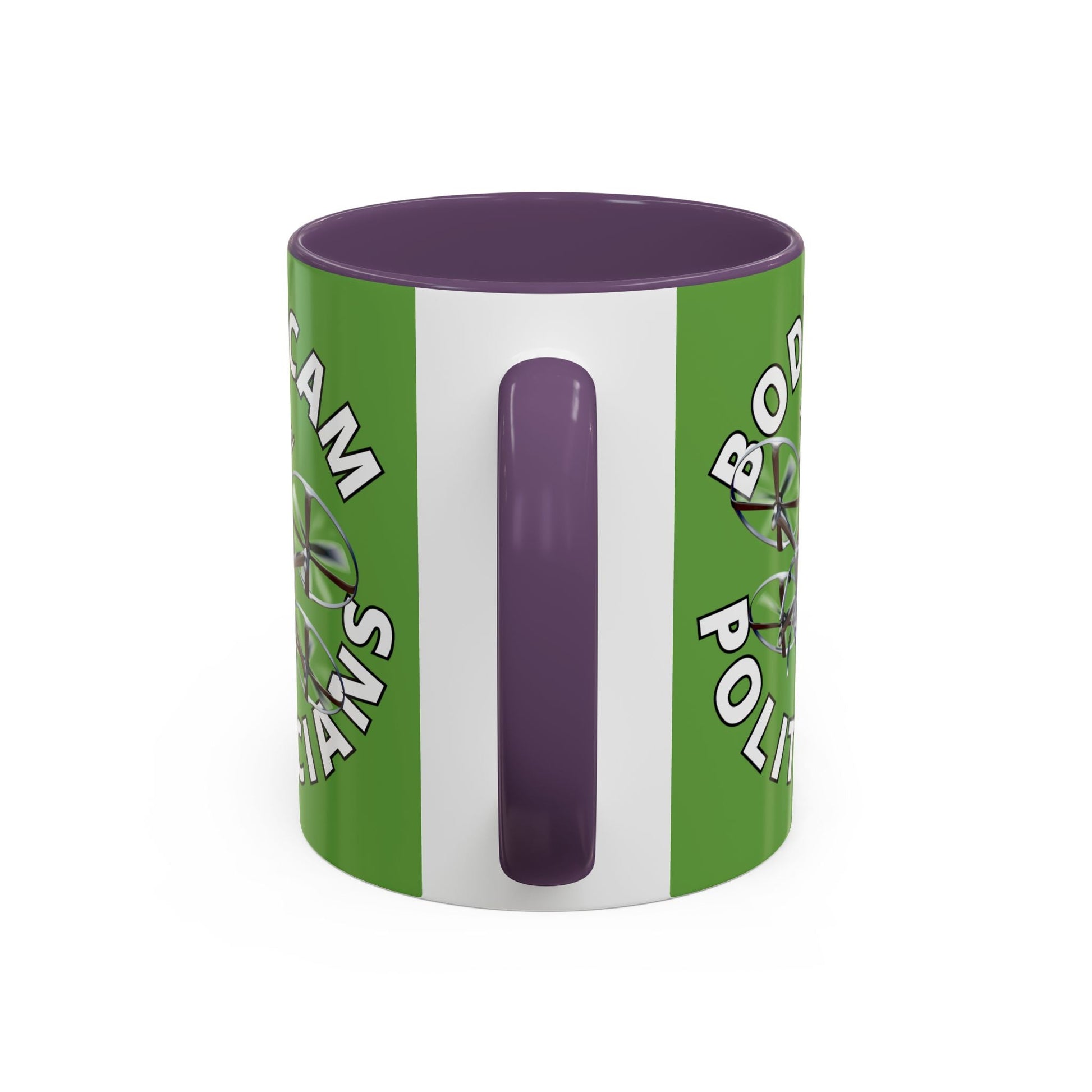 Bodycam the Politicians Drone Green Accent Mug by cypherpunkgear.com – cypherpunkgear.com | Cypherpunk Merch