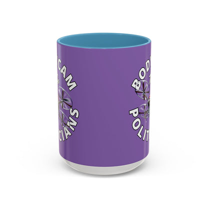 Bodycam the Politicians Drone Light Purple Accent Mug by cypherpunkgear.com – cypherpunkgear.com | Cypherpunk Merch
