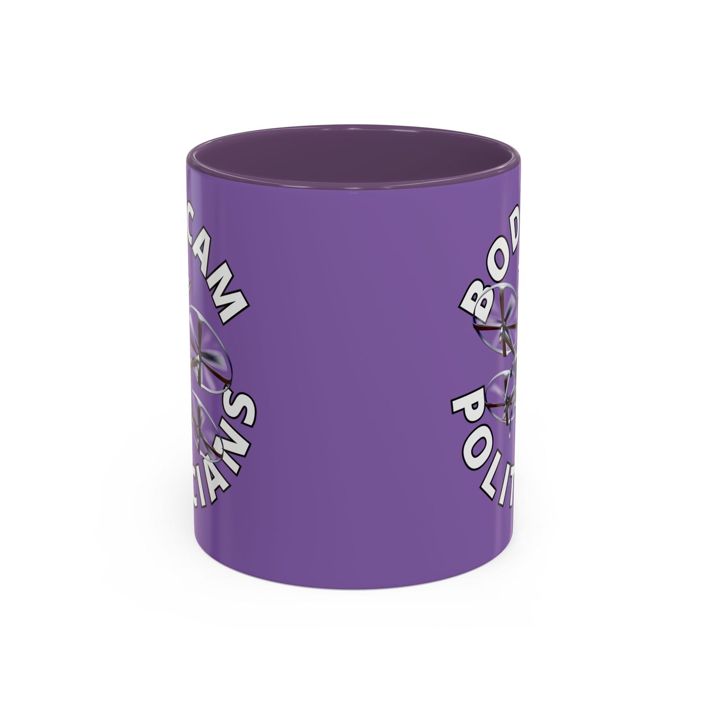 Bodycam the Politicians Drone Light Purple Accent Mug by cypherpunkgear.com – cypherpunkgear.com | Cypherpunk Merch
