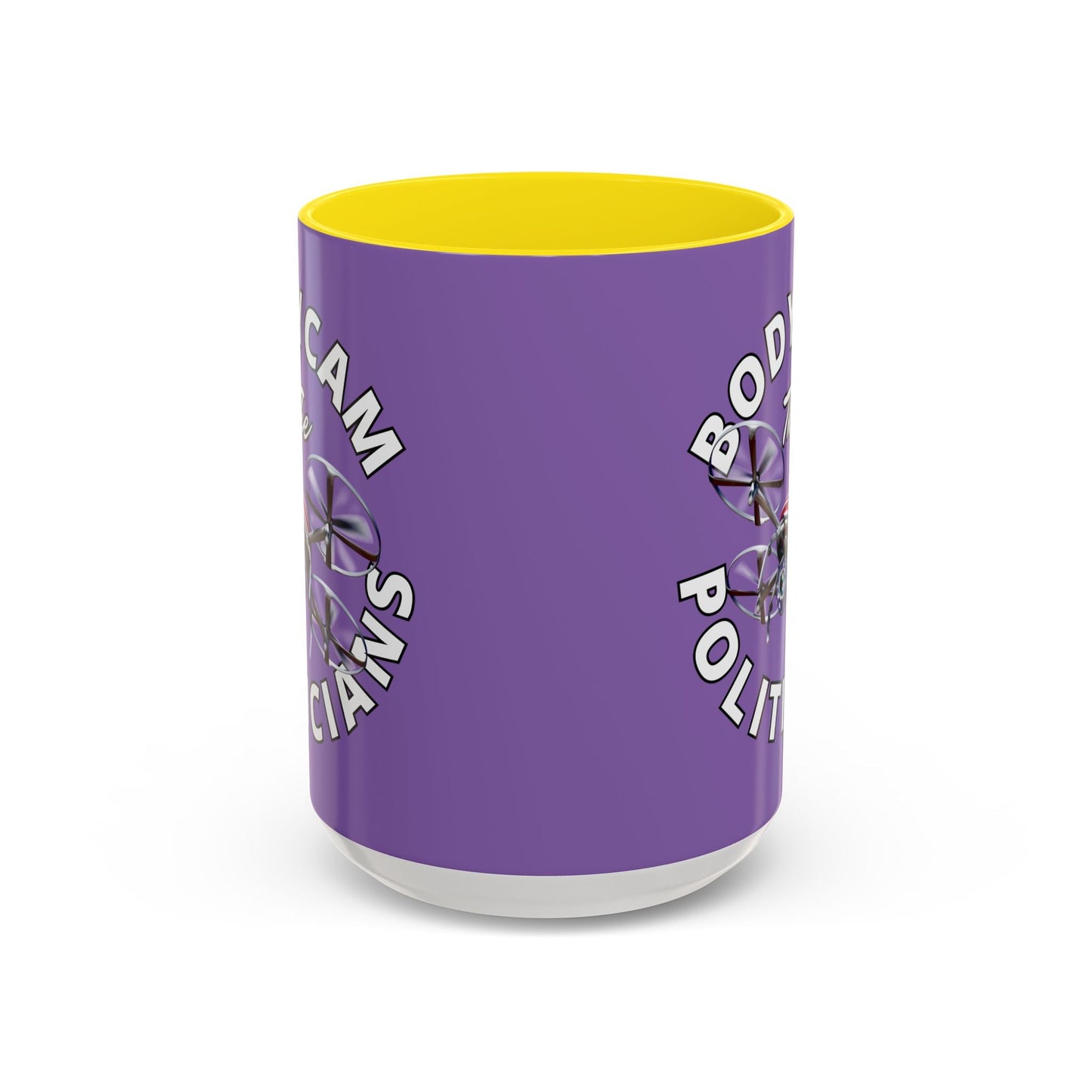 Bodycam the Politicians Drone Light Purple Accent Mug by cypherpunkgear.com – cypherpunkgear.com | Cypherpunk Merch