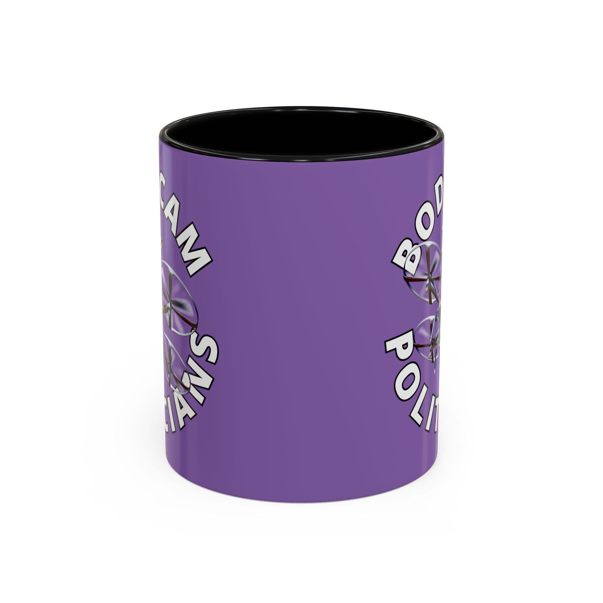 Bodycam the Politicians Drone Light Purple Accent Mug by cypherpunkgear.com – cypherpunkgear.com | Cypherpunk Merch