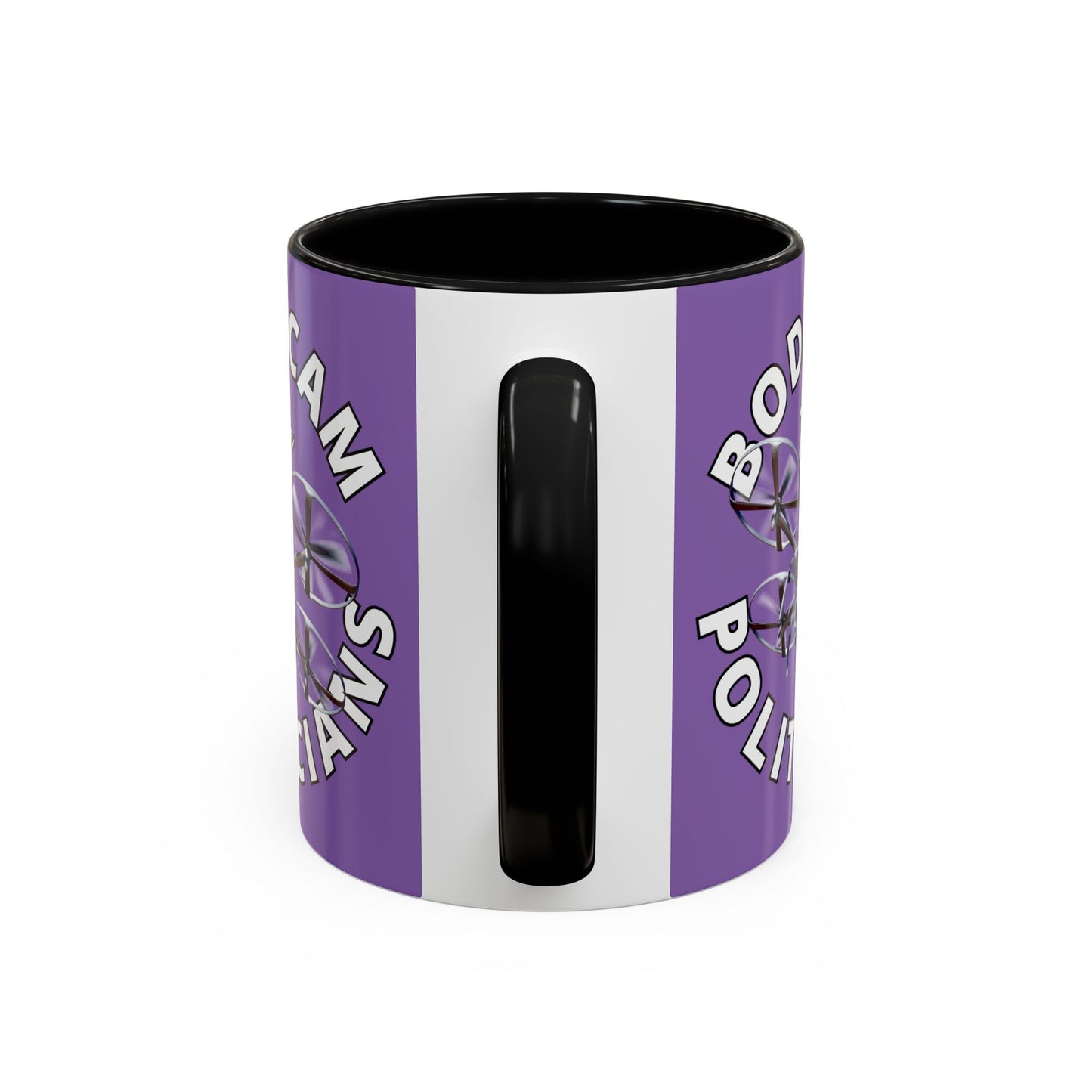 Bodycam the Politicians Drone Light Purple Accent Mug by cypherpunkgear.com – cypherpunkgear.com | Cypherpunk Merch
