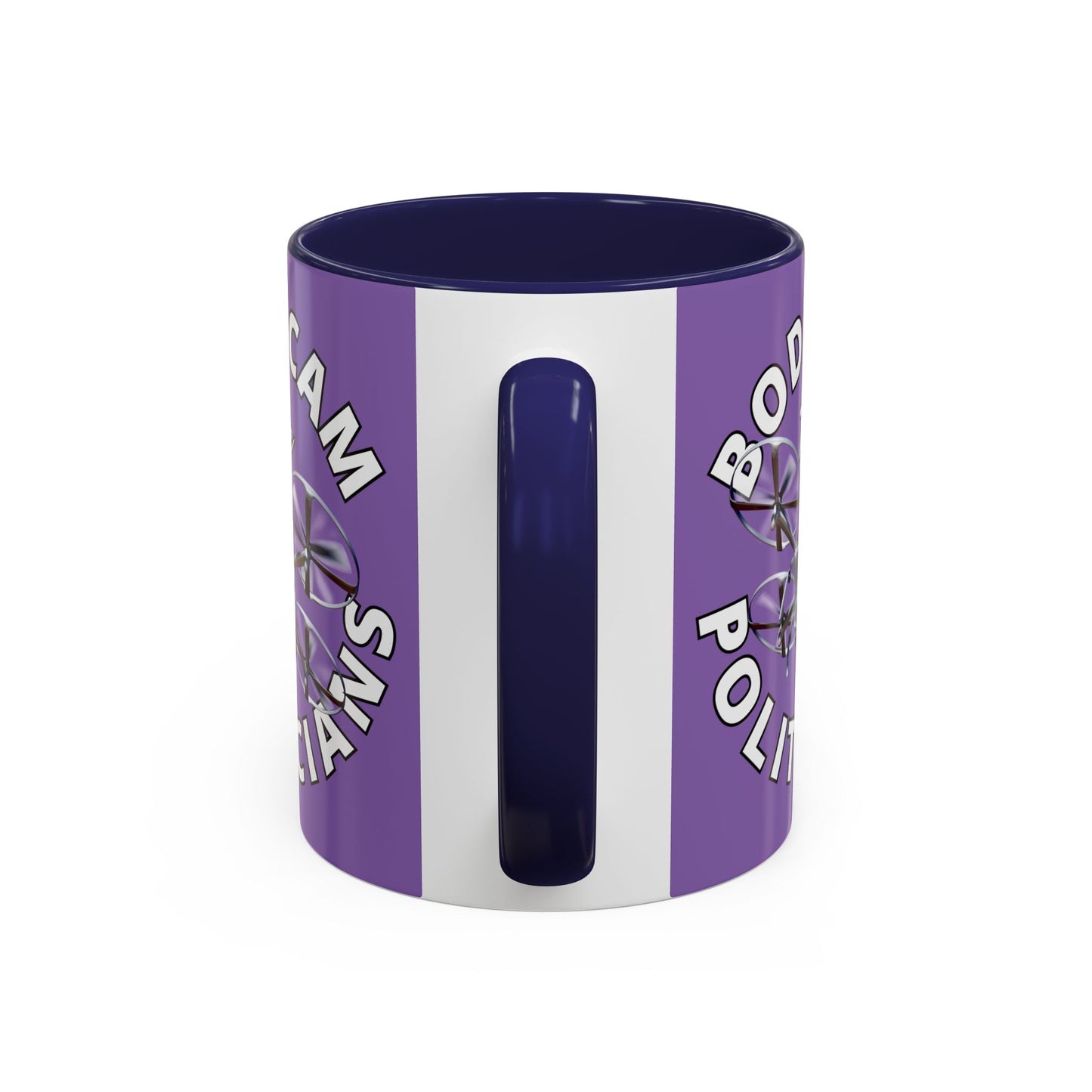 Bodycam the Politicians Drone Light Purple Accent Mug by cypherpunkgear.com – cypherpunkgear.com | Cypherpunk Merch