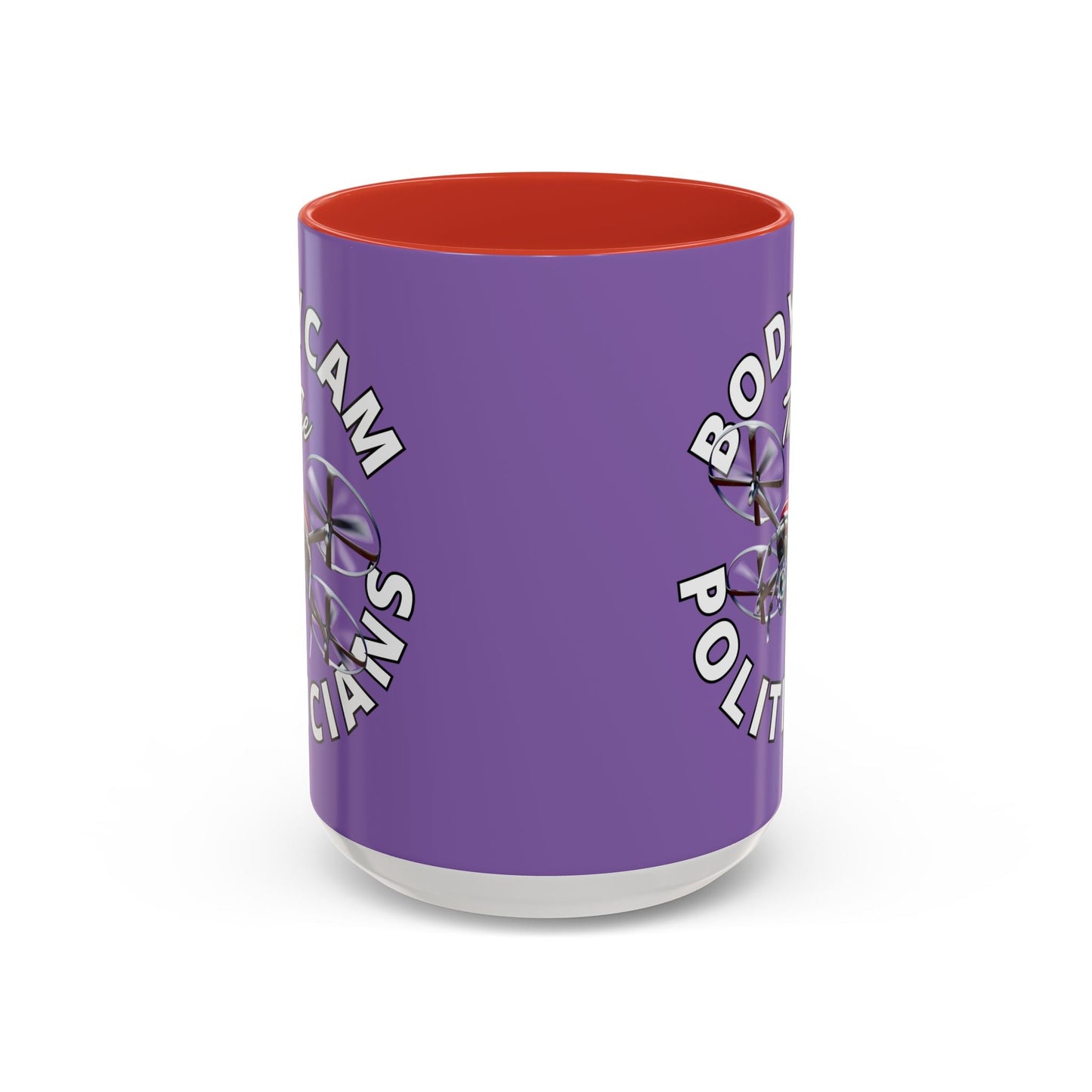 Bodycam the Politicians Drone Light Purple Accent Mug by cypherpunkgear.com – cypherpunkgear.com | Cypherpunk Merch