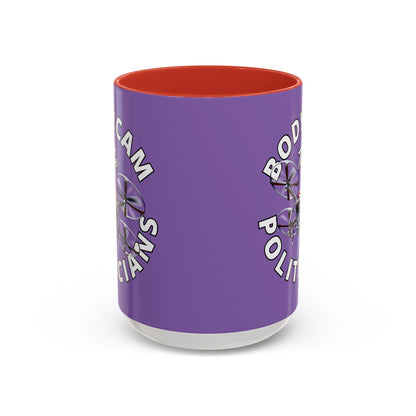 Bodycam the Politicians Drone Light Purple Accent Mug by cypherpunkgear.com – cypherpunkgear.com | Cypherpunk Merch