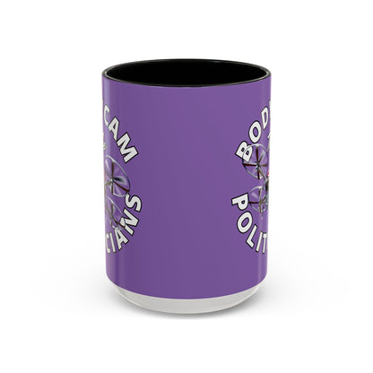 Bodycam the Politicians Drone Light Purple Accent Mug by cypherpunkgear.com – cypherpunkgear.com | Cypherpunk Merch