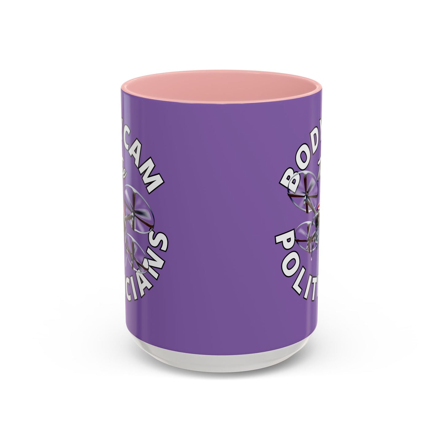 Bodycam the Politicians Drone Light Purple Accent Mug by cypherpunkgear.com – cypherpunkgear.com | Cypherpunk Merch