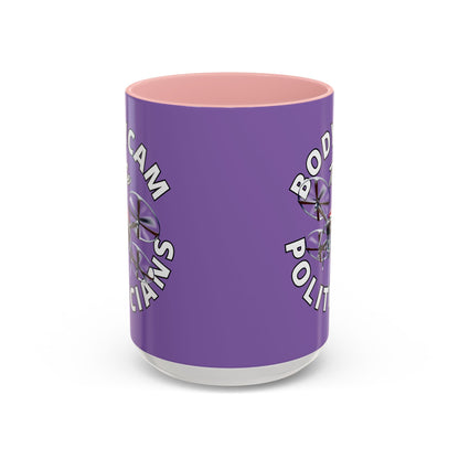 Bodycam the Politicians Drone Light Purple Accent Mug by cypherpunkgear.com – cypherpunkgear.com | Cypherpunk Merch