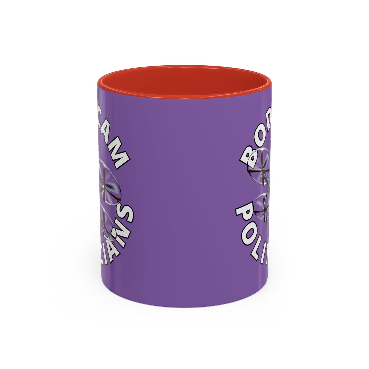 Bodycam the Politicians Drone Light Purple Accent Mug by cypherpunkgear.com – cypherpunkgear.com | Cypherpunk Merch