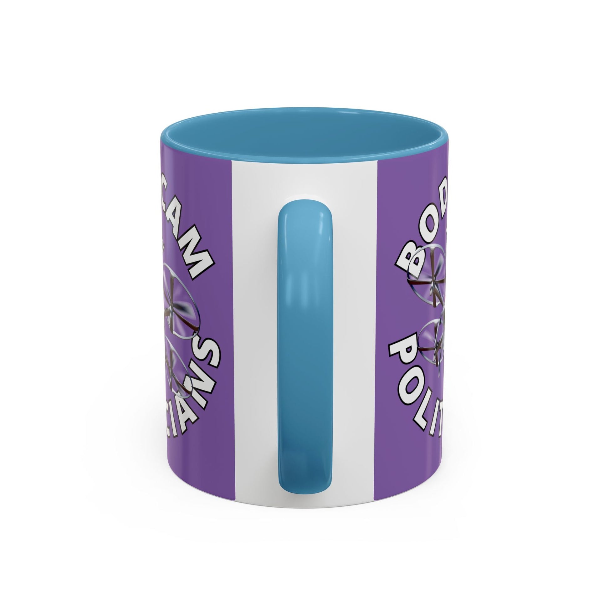 Bodycam the Politicians Drone Light Purple Accent Mug by cypherpunkgear.com – cypherpunkgear.com | Cypherpunk Merch
