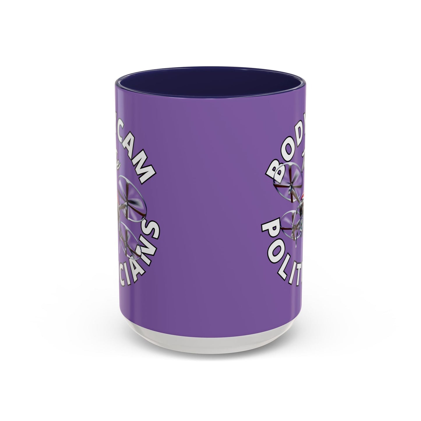 Bodycam the Politicians Drone Light Purple Accent Mug by cypherpunkgear.com – cypherpunkgear.com | Cypherpunk Merch