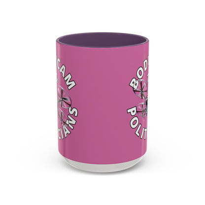 Bodycam the Politicians Drone Pink Accent Mug by cypherpunkgear.com – cypherpunkgear.com | Cypherpunk Merch
