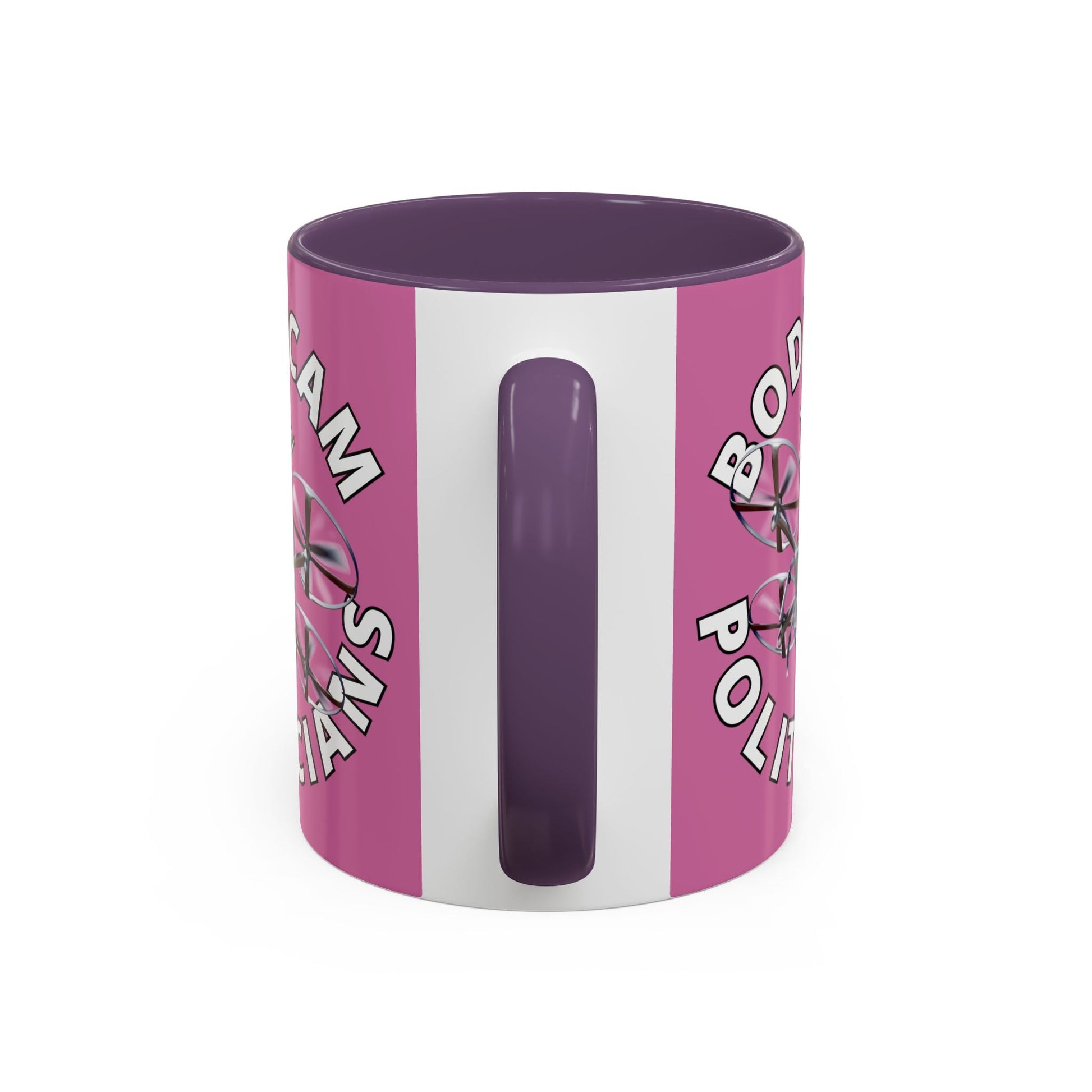 Bodycam the Politicians Drone Pink Accent Mug by cypherpunkgear.com – cypherpunkgear.com | Cypherpunk Merch