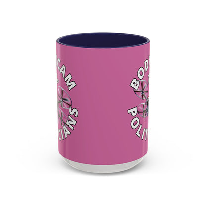 Bodycam the Politicians Drone Pink Accent Mug by cypherpunkgear.com – cypherpunkgear.com | Cypherpunk Merch
