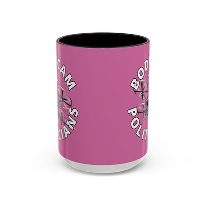 Bodycam the Politicians Drone Pink Accent Mug by cypherpunkgear.com – cypherpunkgear.com | Cypherpunk Merch